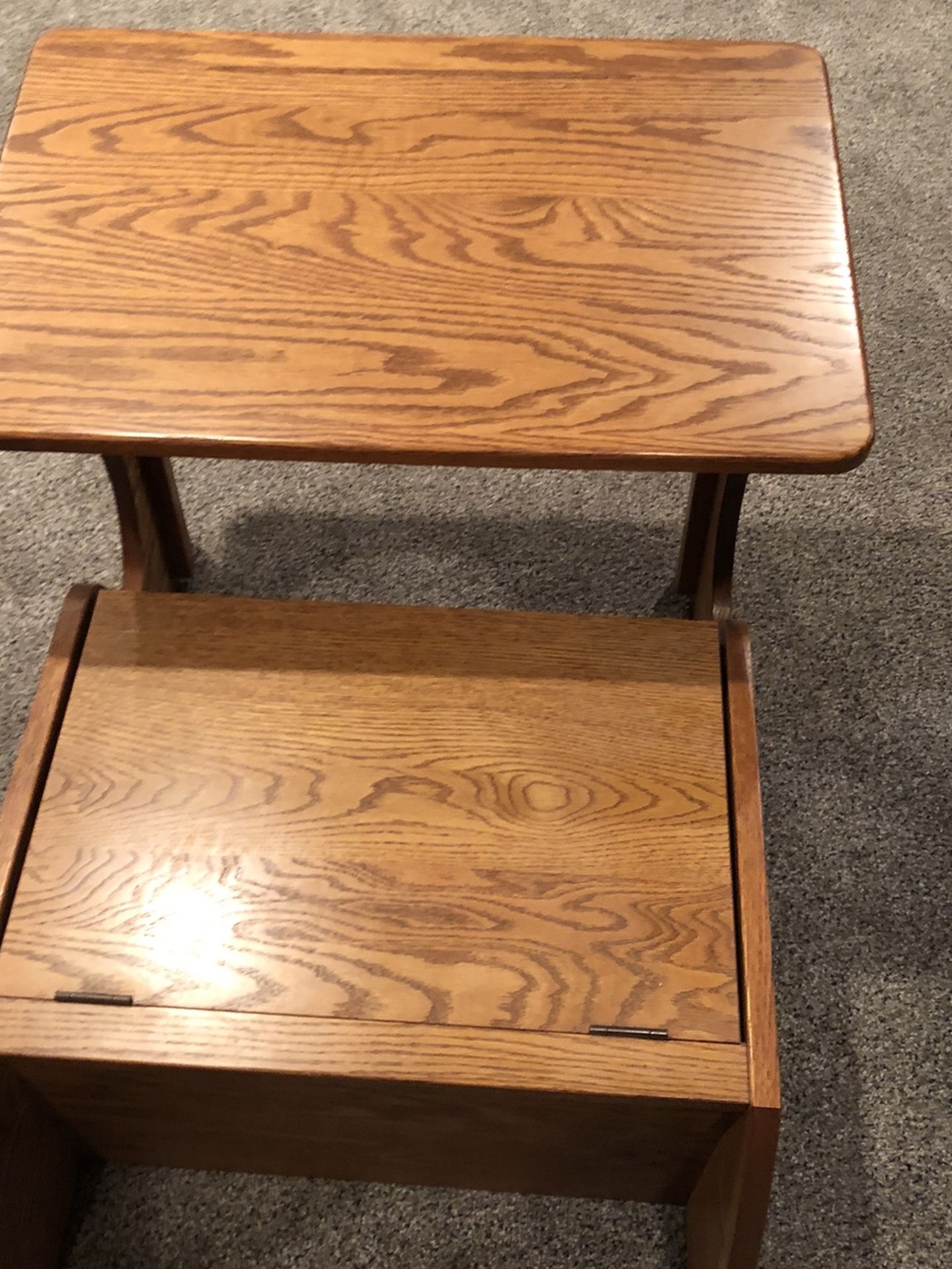 Oak Amish Made Desk/toy Bin