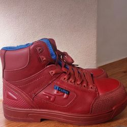 S Fellas by Genuine Grip 5013  Men's Composite Toe Stealth Work Boots Red Size 10
