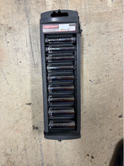 Craftsman 18 piece deep socket set (metric and SAE)