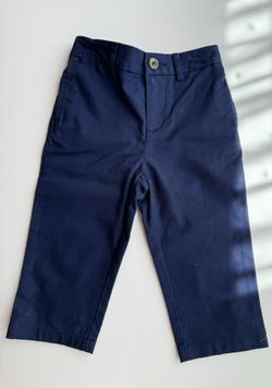 New Ralph Lauren Baby Stretch Cotton Chino Pant, Navy 12 months