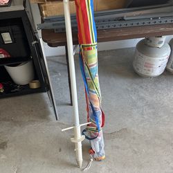 Beach Umbrella And Stand