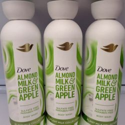 Dove Almond Milk Green Apple Body Wash all 3 x $20
