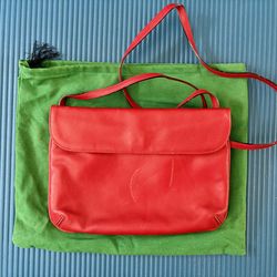 Vintage BOTTEGA VENETA - Leather crossbody bag - Red