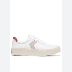 Dr Scholl’s Madison Lace Up Sneaker Taupe/red Retro Look. NEW w/box Size 6 —$75