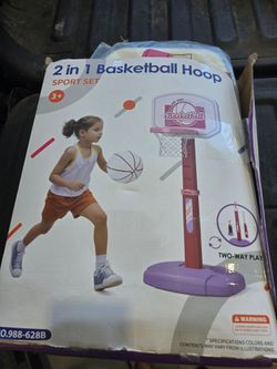 Girls Basketball/Tee Ball 2-n-1 Sport Set