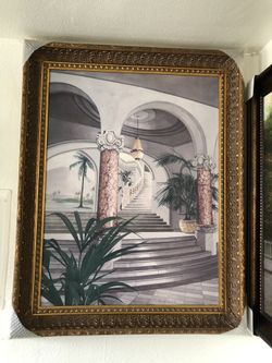 Picture with gold frame