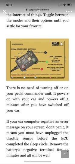 2016 Chevy Impala LTZ Pedal commander