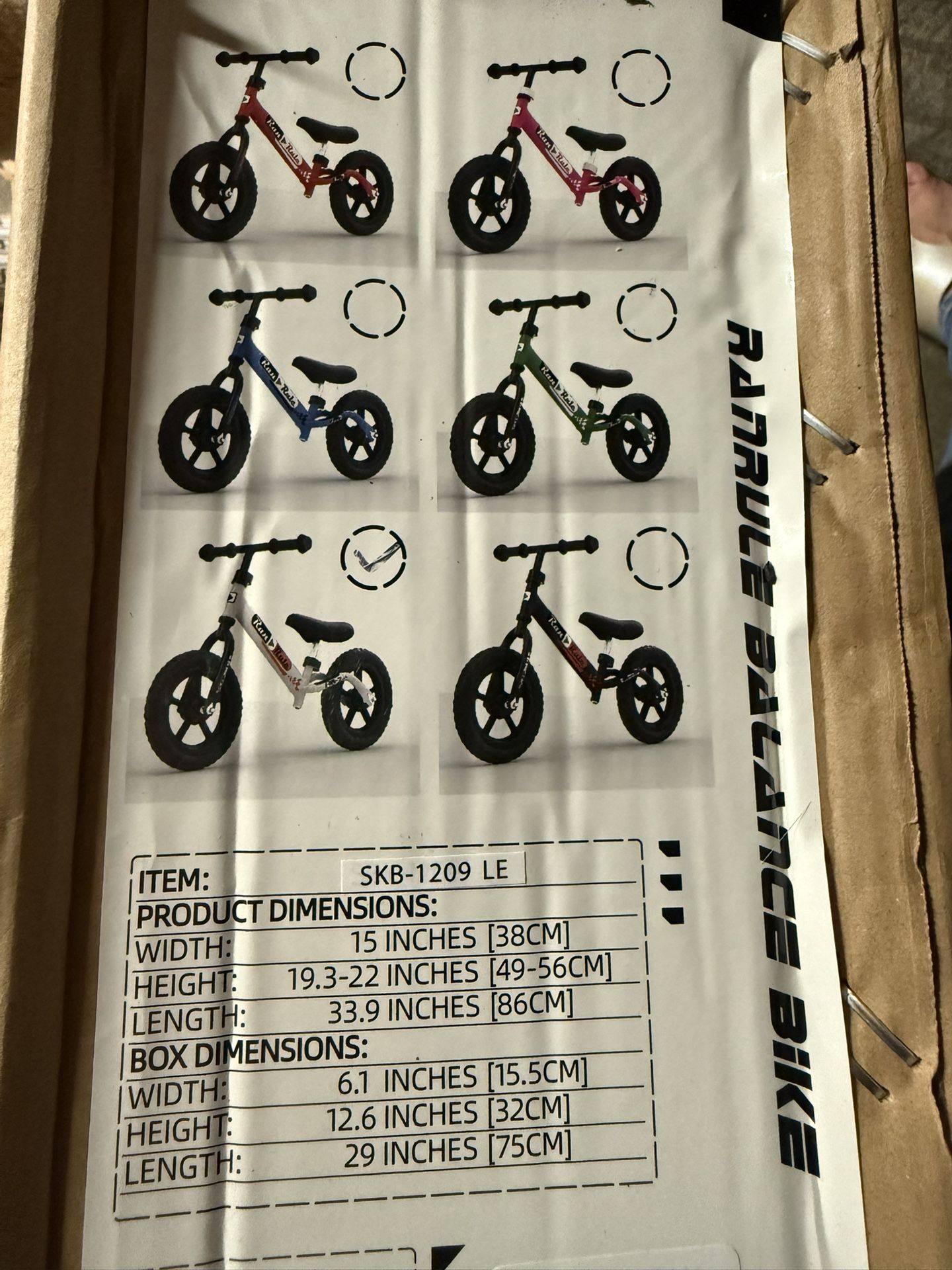 RoyalBaby ranrule Balance Bike - New In Box