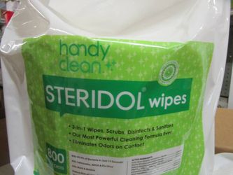 HANDY CLEAN STERIDOL WIPES, 800 WIPES/BAG

