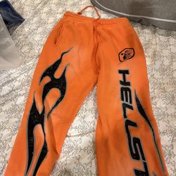 Hellstar orange flare pants