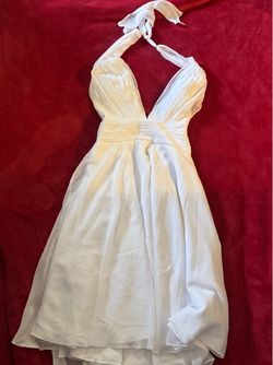 White Halter Neck Mini Dress