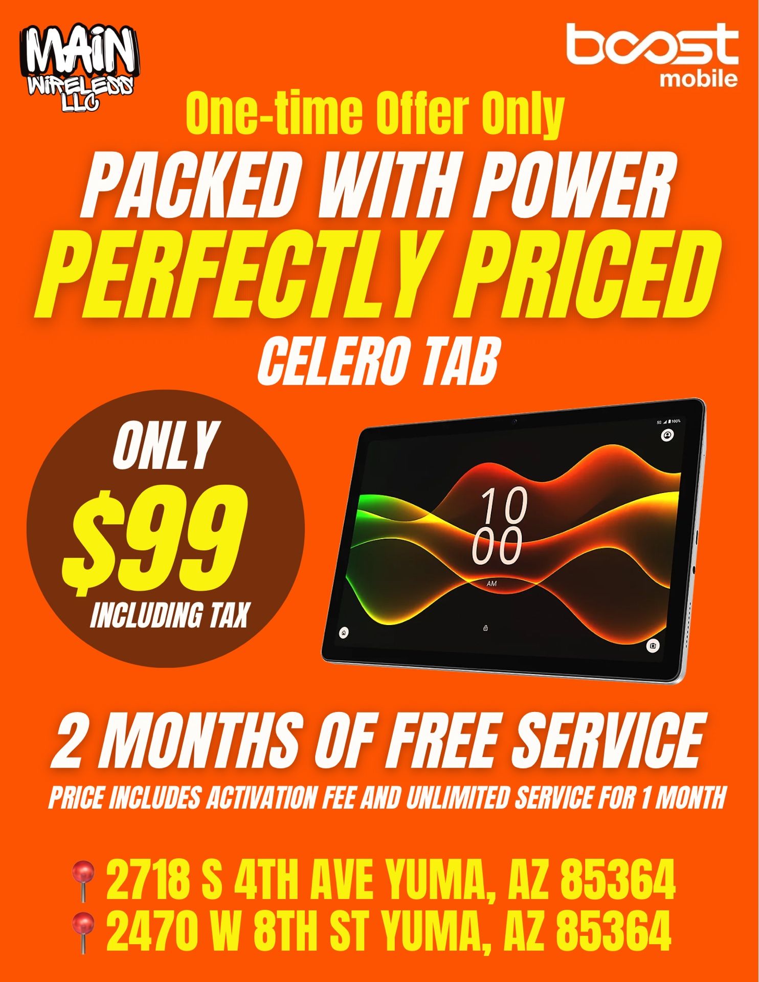 Celero Tablet Only $99 With 2 Months Of Free Service