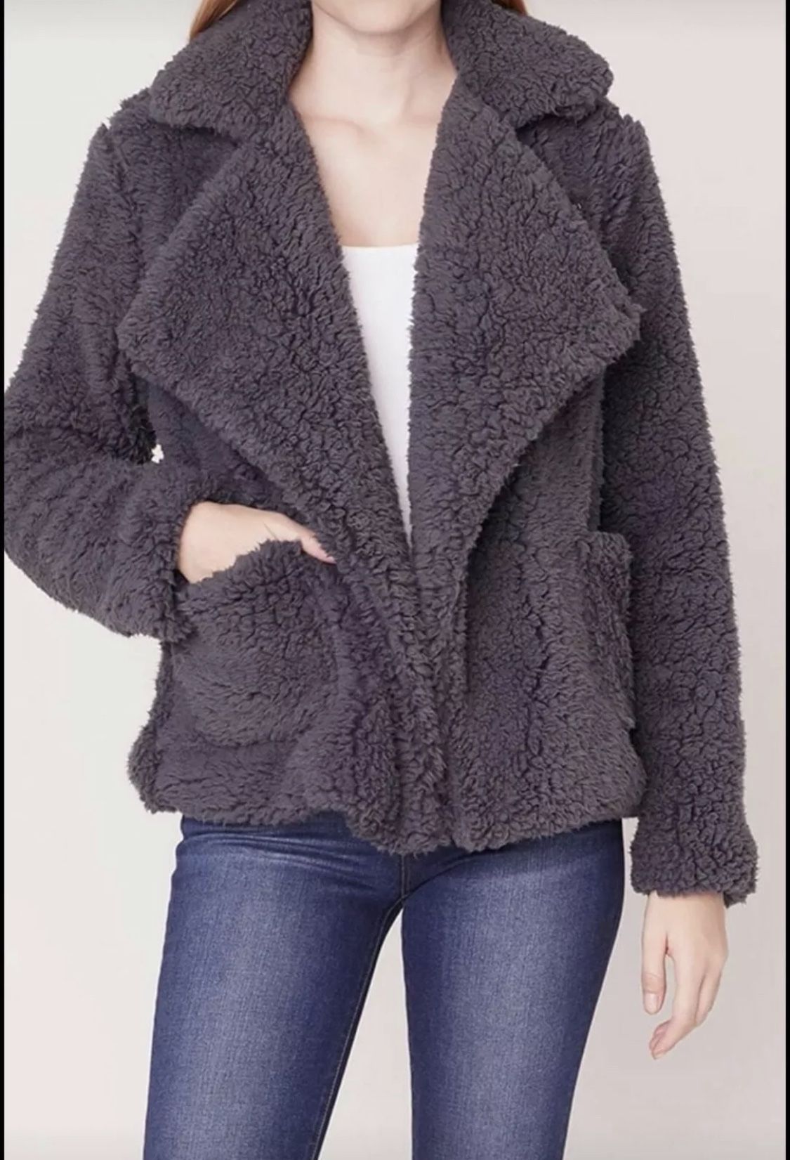 New Cozy Teddy Sherpa Jacket Medium