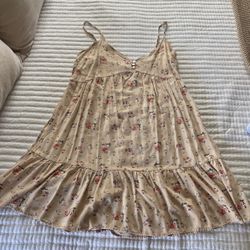 Beige Floral Dress