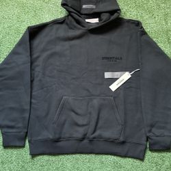 Black Essentials Hoodie  