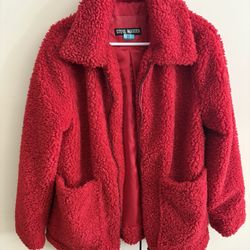 $5 USED WOMENS JACKET RED SIZE MEDIUM $5