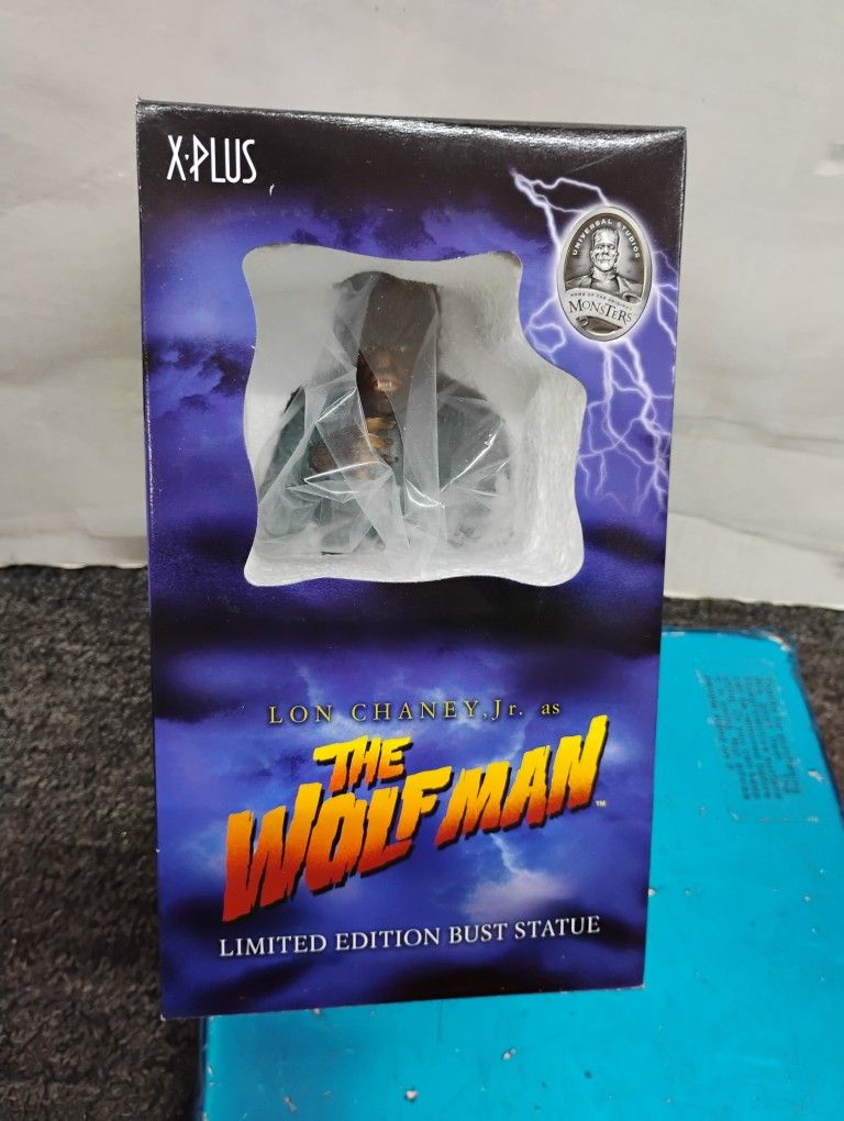 X-Plus Universal Monsters Lon Chaney Jr. as The Wolf Man Limited Edition Bust Statue.