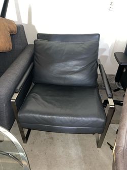Steel Framed Leatherette Arm Chair Office