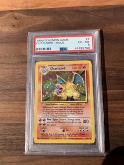 Pokémon - Charizard Holo Base Unlimited #4 PSA 6