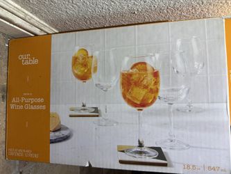 Our Table All-Purpose Wine Glasses - Set of 12 - NEW