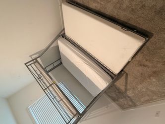 Twin over full bed frame and mattresses
