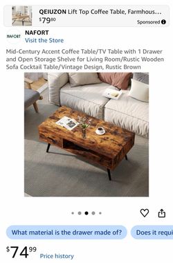 Mid Century Wood Accent Coffee Table