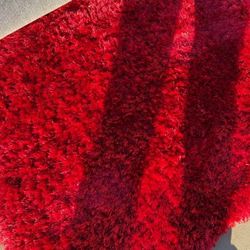Bright Red Mint Condition area Rug 