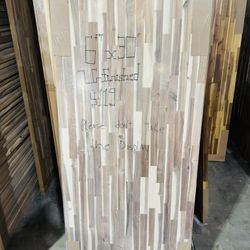 6 ft. L x 30 in. D Unfinished Acacia Butcher Block Countertop With Square Edge ( Thickness 1.5 inch)  $119 