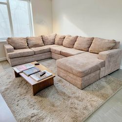🚛 Beige L-Shape Sectional