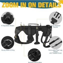 Dog wLift Harness,Full Body Dog Sling for Large Medium Dogs Hind Leg Support,A...