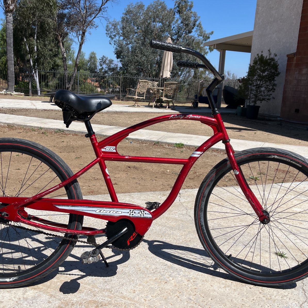 ELECTRA brand RALLY SPORT “RS”  edition single speed, coaster brake men’s beach cruiser 26 inch wheels and tires