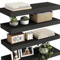 Black Floating Shelves for Wall