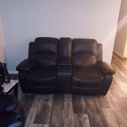 Leather Couch  Love Set And Chair All Recliner For Sale Need Gone Asap 300