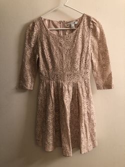 Mini dress, Forever 21, light pink color, lace, Small, worn once