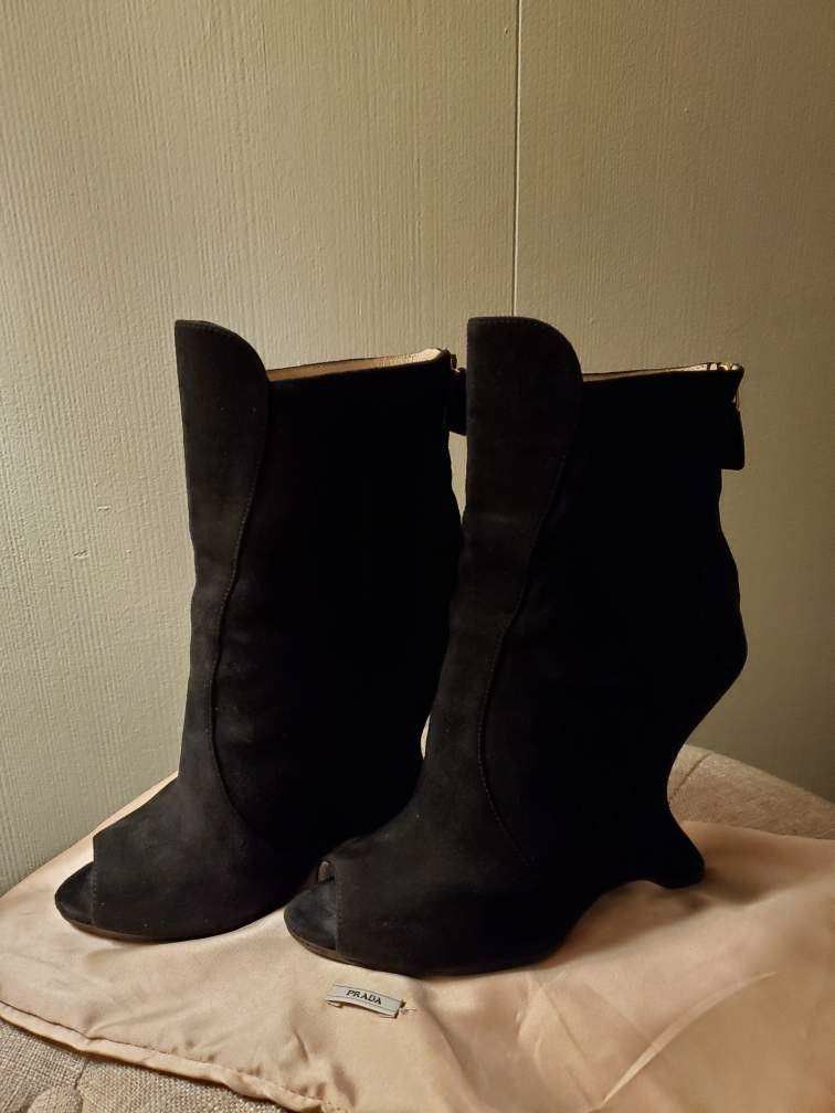 Suede Prada Booties