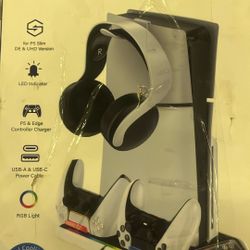 PS5 Slim Cooling Station with Controller Charger 