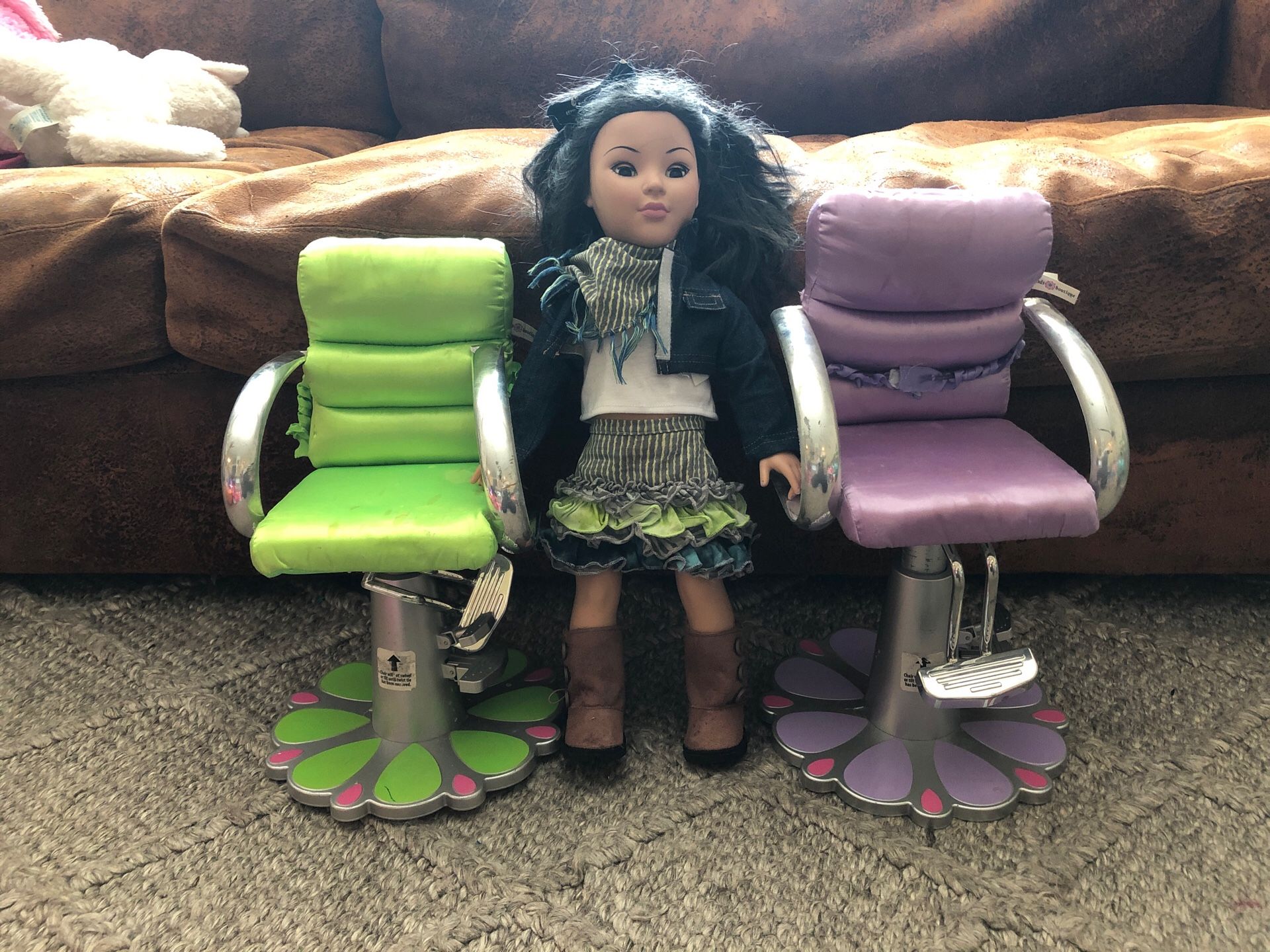 Beauty Salon 💇 High Chairs $5/each for American Girl or for Large Dolls / Staffed toys 🧸