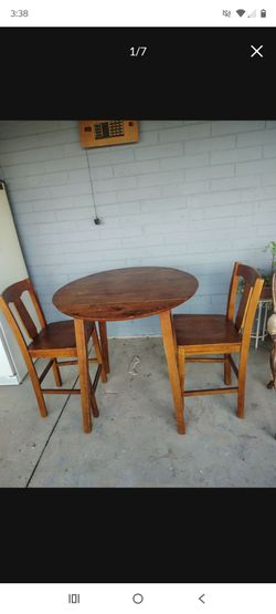 3 piece dining table with high chair style