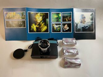 Lomography Diana F+ 120 Film Camera (Teal/Black) + 3 Rolls of Film – Brand New / Open Box