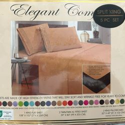 5 pc Split King set  sheets