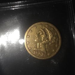 1892 Gold Carson City Liberty Head Half Eagle $5 Dollar Coin