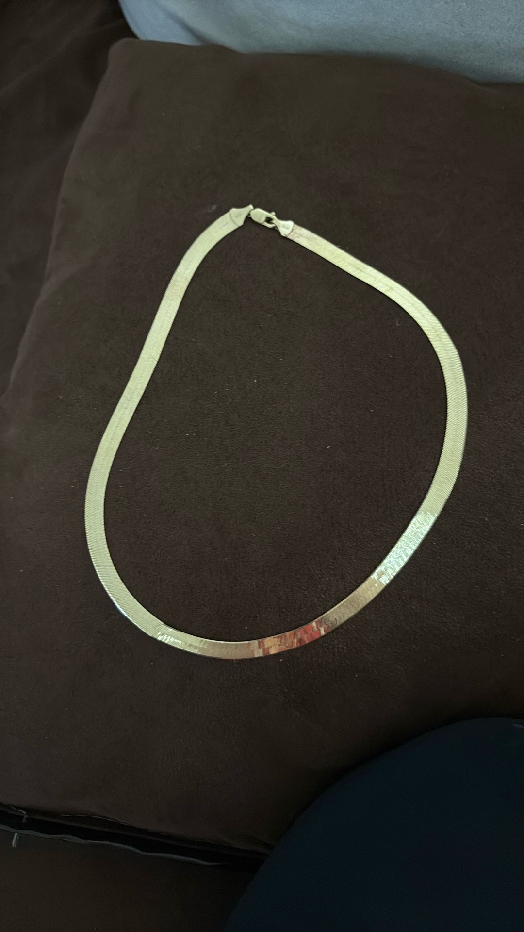 Herringbone 10k Necklace Solid Yellow Gold