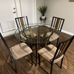 Glass Dining Table And Chairs