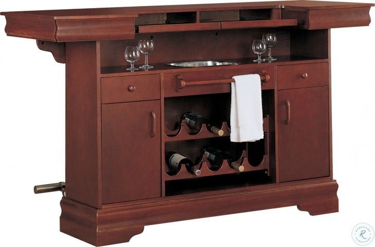 3078 Cherry Bar Unit By Coaster