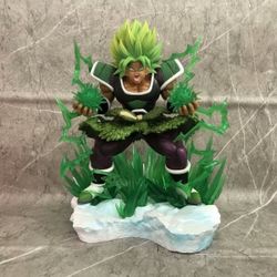 Dragon Ball Premium Furious Broly Figure with Base, Desktop & Living Room Display Collectible, Classic Childhood Memory Statue