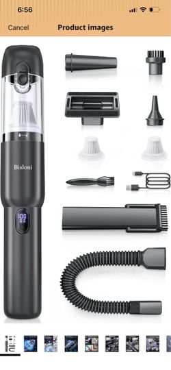 Car Vacuum 4-in-1 Small Handheld Vacuum w/ 20000Pa Suction, Cordless Hand Held Vacuum Rechargeable w/ Power Display, Portable Cordless Mini Car Vacuum