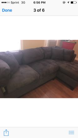 Grey sectional couch