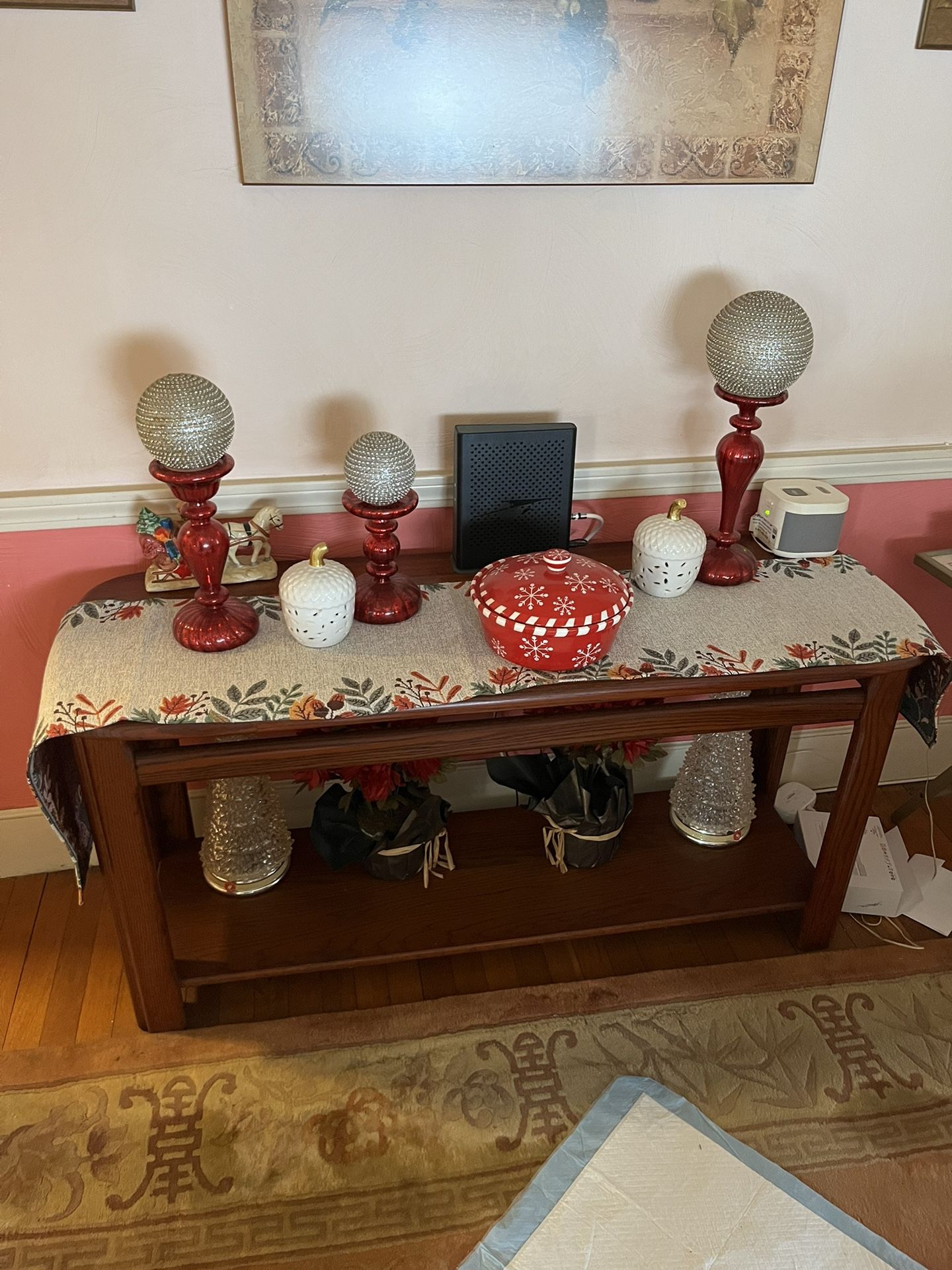 Antique Solid Wood Console Table – 52” x 18” x 26”