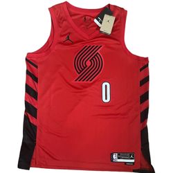 Nike Air Jordan Portland Trail Blazers Mens 44 M Swingman Damian Lillard Jersey