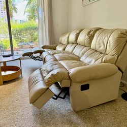 Reclining Leather Couch